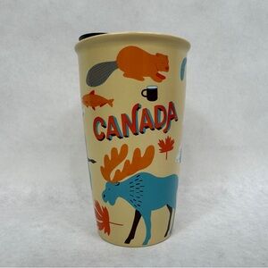 STARBUCKS Canada Wildlife Ceramic Tumbler with Lid - Limited Edition - 12 oz